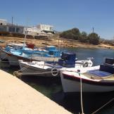 Boats near the ferry to Antiparos
