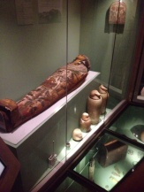 Part of Egyptian display in Brighton Museum, England