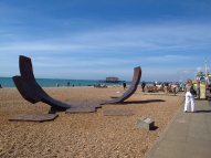 Sculpture on Brighton Beach, England