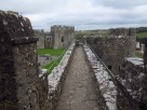 On the walls of Pembroke Castle, Wales