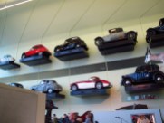 Real cars on the wall at Riverside Museum Glasgow