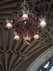 Light fitting in cathederal in Bath