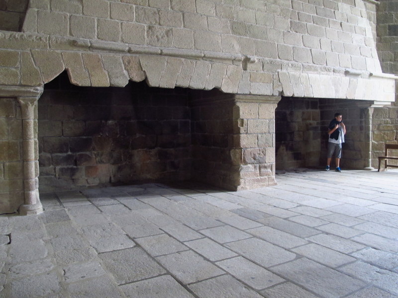 Old fireplaces, Mont St Michel