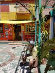 Courtyard shops in La Boca